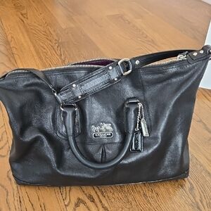 Coach Black Leather Women's Bag